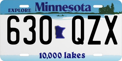 MN license plate 630QZX
