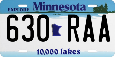 MN license plate 630RAA