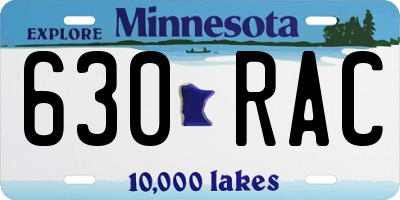MN license plate 630RAC