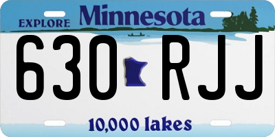 MN license plate 630RJJ