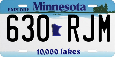 MN license plate 630RJM