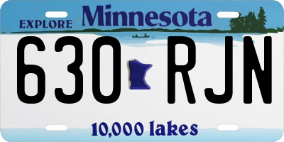 MN license plate 630RJN