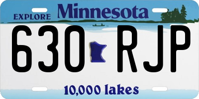 MN license plate 630RJP