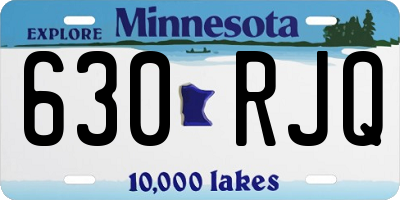 MN license plate 630RJQ