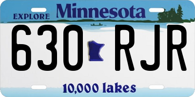 MN license plate 630RJR