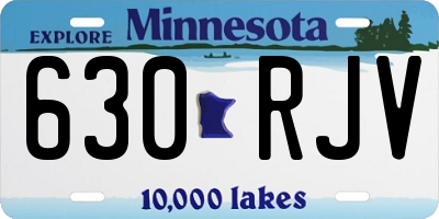 MN license plate 630RJV