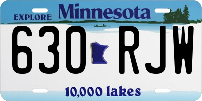 MN license plate 630RJW