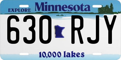MN license plate 630RJY