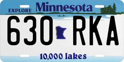 MN license plate 630RKA