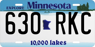MN license plate 630RKC