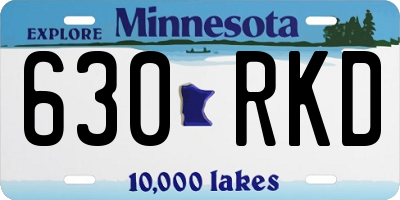 MN license plate 630RKD