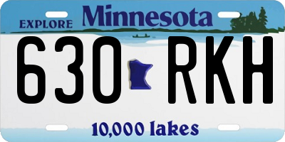 MN license plate 630RKH