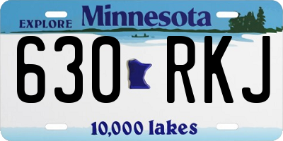 MN license plate 630RKJ