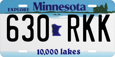 MN license plate 630RKK