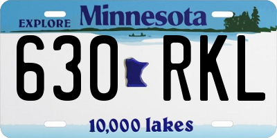 MN license plate 630RKL