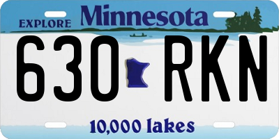 MN license plate 630RKN