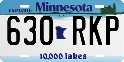 MN license plate 630RKP
