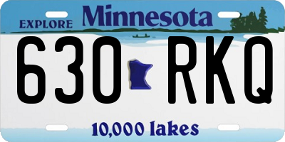 MN license plate 630RKQ