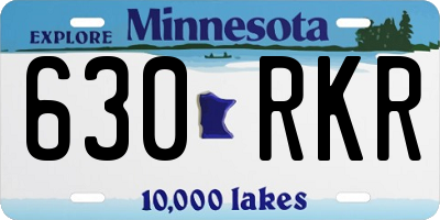 MN license plate 630RKR