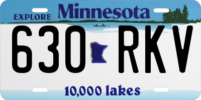 MN license plate 630RKV