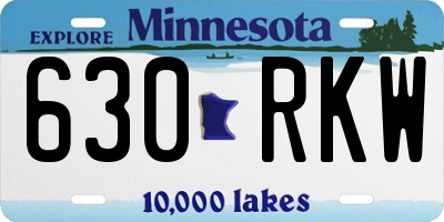 MN license plate 630RKW