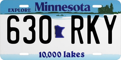 MN license plate 630RKY