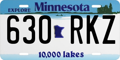 MN license plate 630RKZ