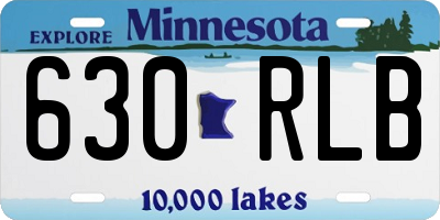 MN license plate 630RLB