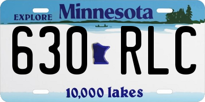 MN license plate 630RLC