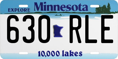 MN license plate 630RLE