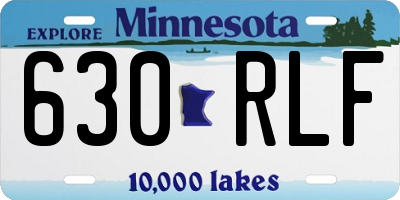MN license plate 630RLF