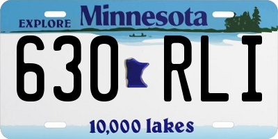 MN license plate 630RLI
