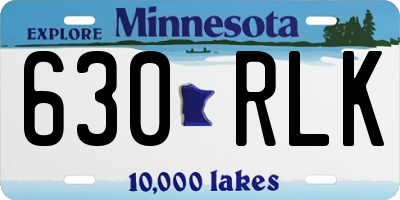 MN license plate 630RLK