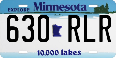 MN license plate 630RLR