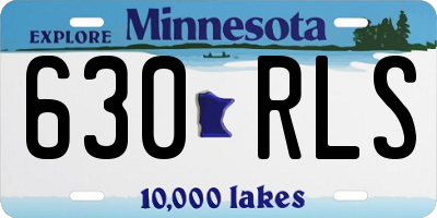 MN license plate 630RLS