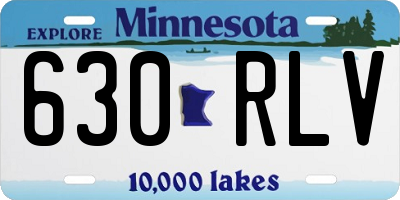 MN license plate 630RLV