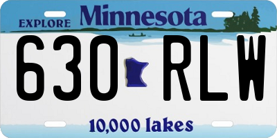 MN license plate 630RLW