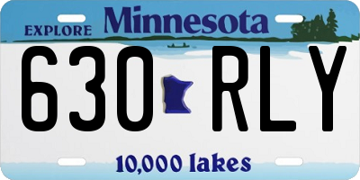 MN license plate 630RLY