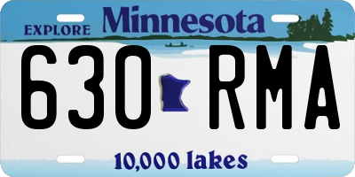 MN license plate 630RMA