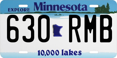 MN license plate 630RMB