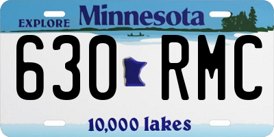 MN license plate 630RMC