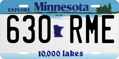 MN license plate 630RME