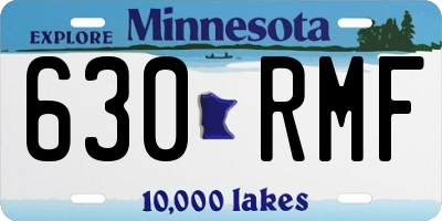 MN license plate 630RMF