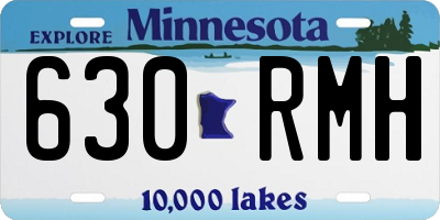 MN license plate 630RMH