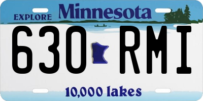 MN license plate 630RMI