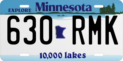 MN license plate 630RMK