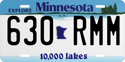 MN license plate 630RMM