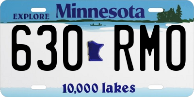MN license plate 630RMO
