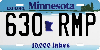 MN license plate 630RMP