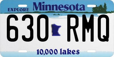 MN license plate 630RMQ